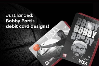 debit card images featuring Bobby Portis