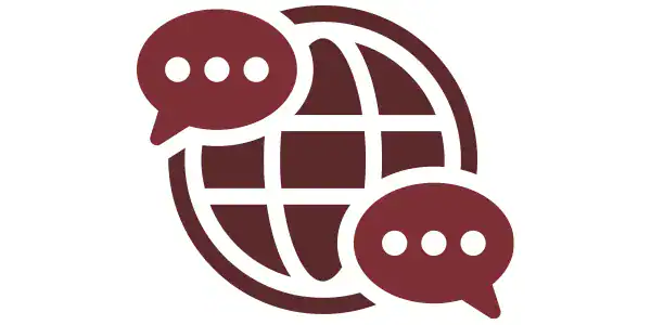An icon representing a digital service communication option for chat services.