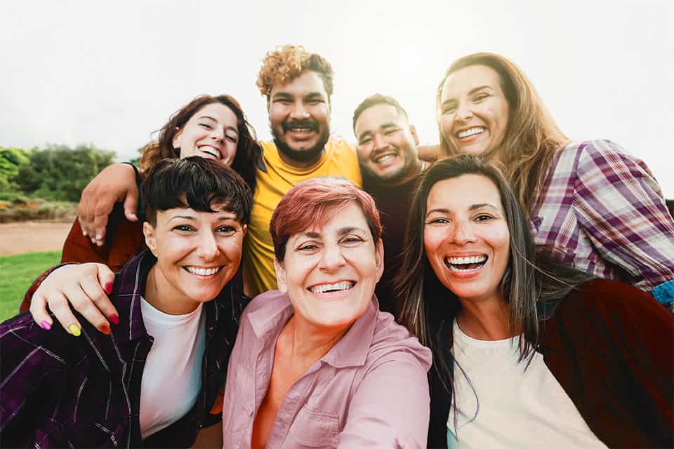 Seven multigenerational people