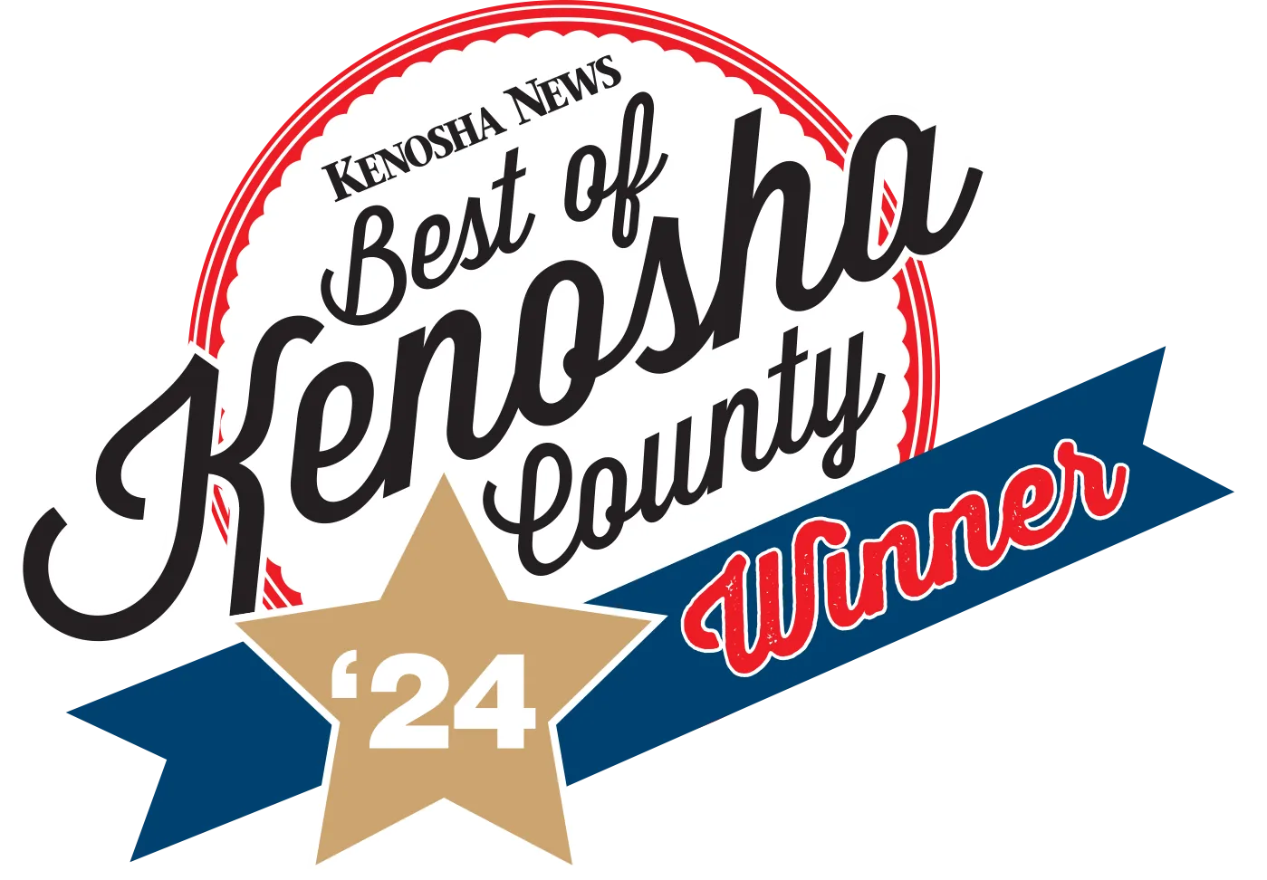 Award logo for Best of Kenosha County 2024
