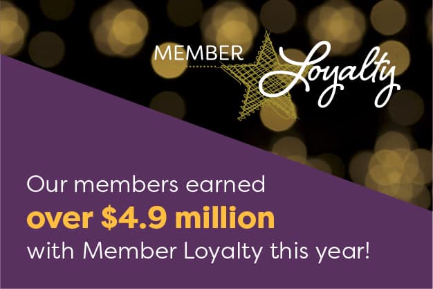 Star-shaped graphic with Member Loyalty