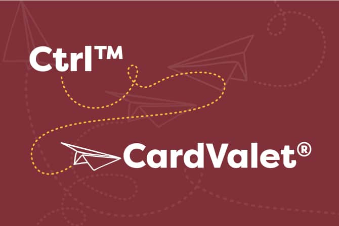 ctrl with an arrow indicating change to cardvalet