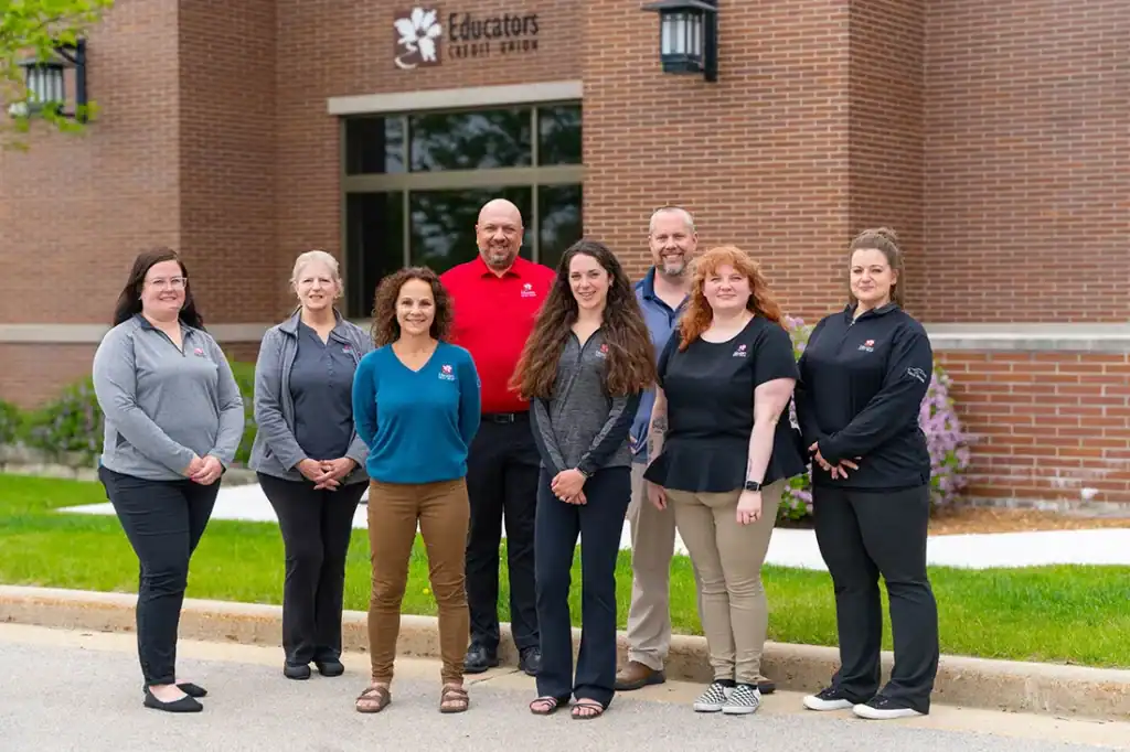 Members of the Educators Vehicle Solutions team, excited to assist members with getting their next car.